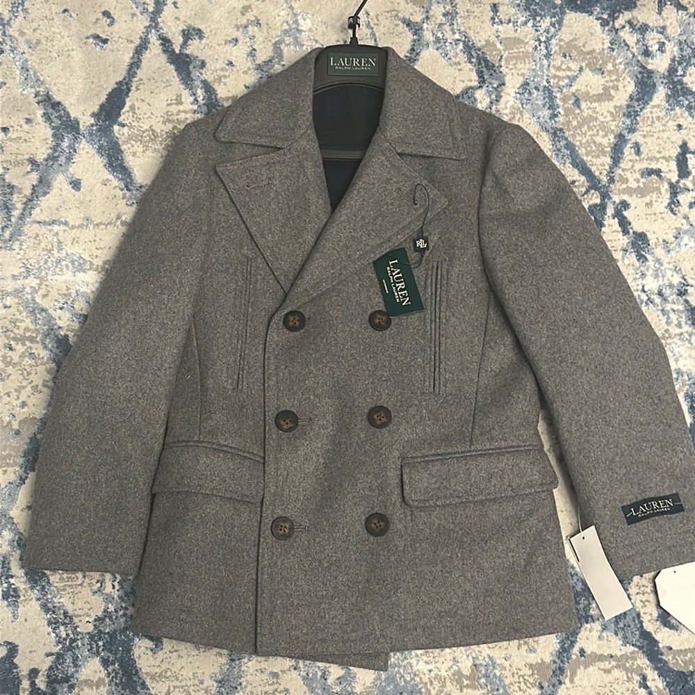 Ralph Lauren Wool Grey Pea Coat